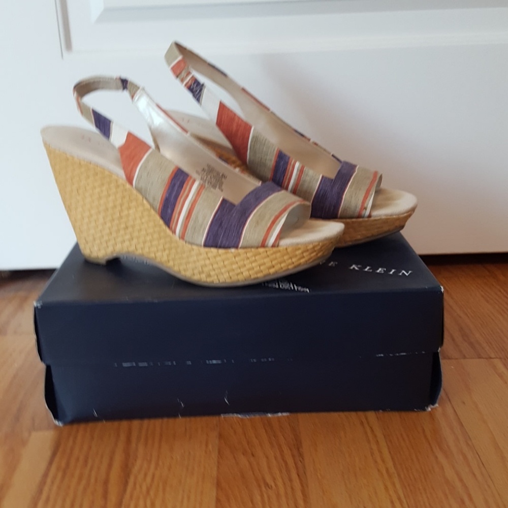 Anne Klein Striped Espadrilles